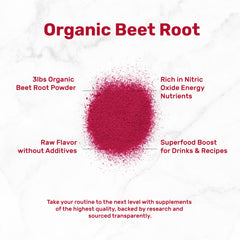 Deal Supplement Cold-pressed beet root powder in a pouch ready to mix