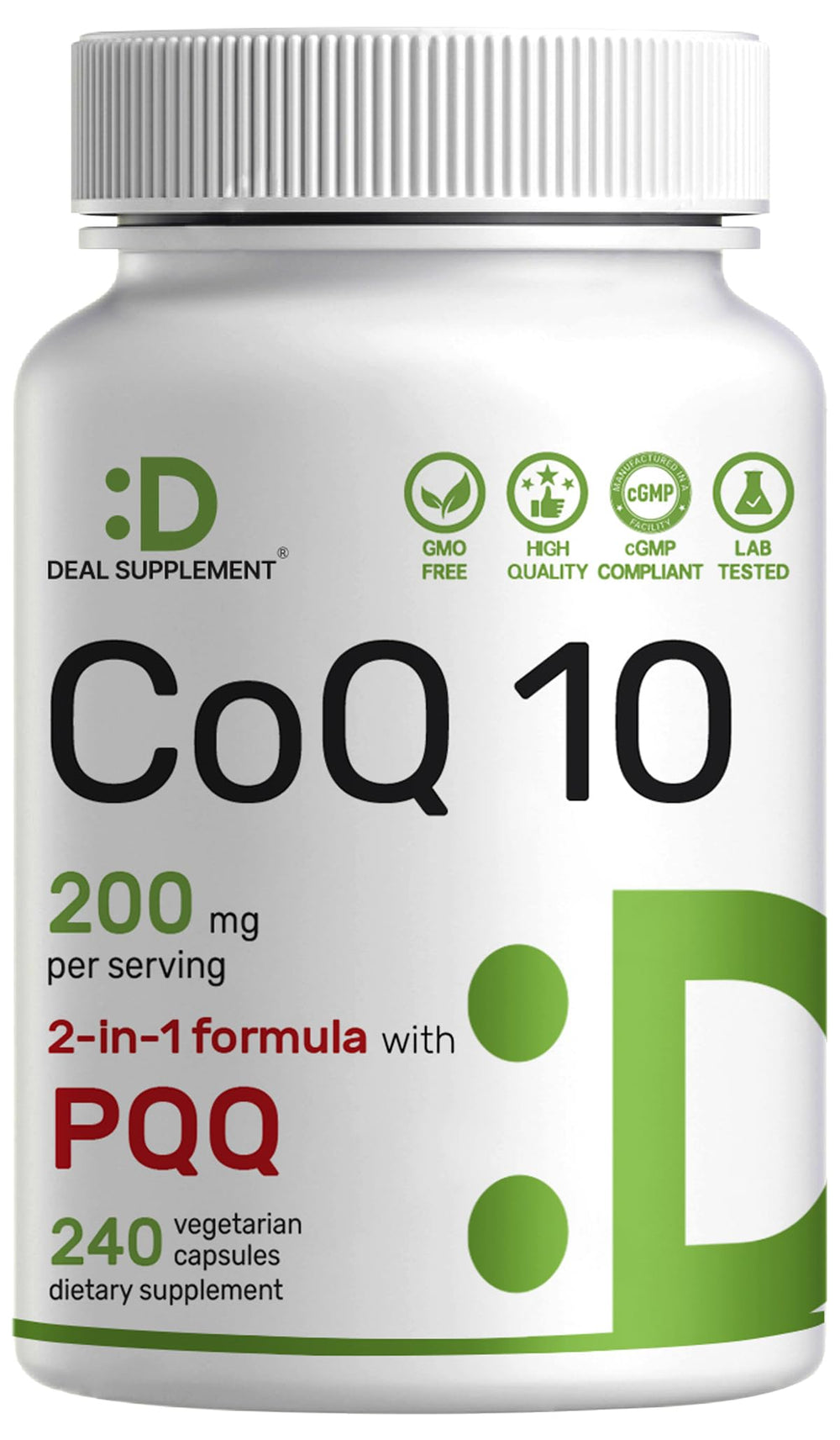 Deal Supplement CoQ10 PQQ 200mg per 240 veggie capsules product photo