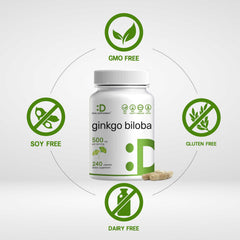 Extra strength Ginkgo biloba capsule close-up