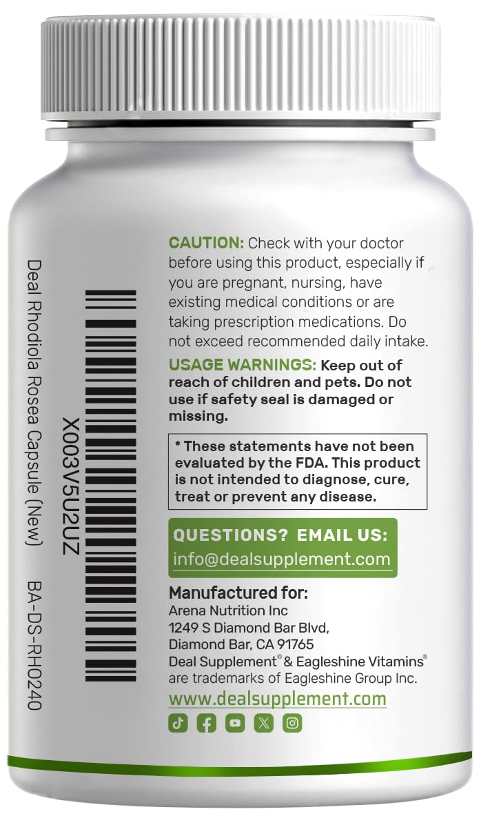 Packaging with bottle and DEAL SUPPLEMENT branding