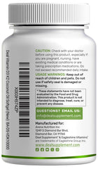 Nutritional supplement bottle on white background