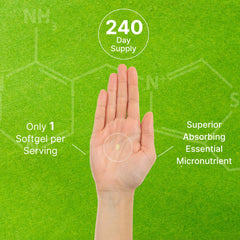 Infographic showing coconut oil enhances MK-7 absorption