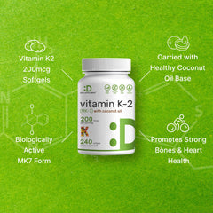 Boxed DEAL SUPPLEMENT Vitamin K2 MK-7 240 softgels packaging