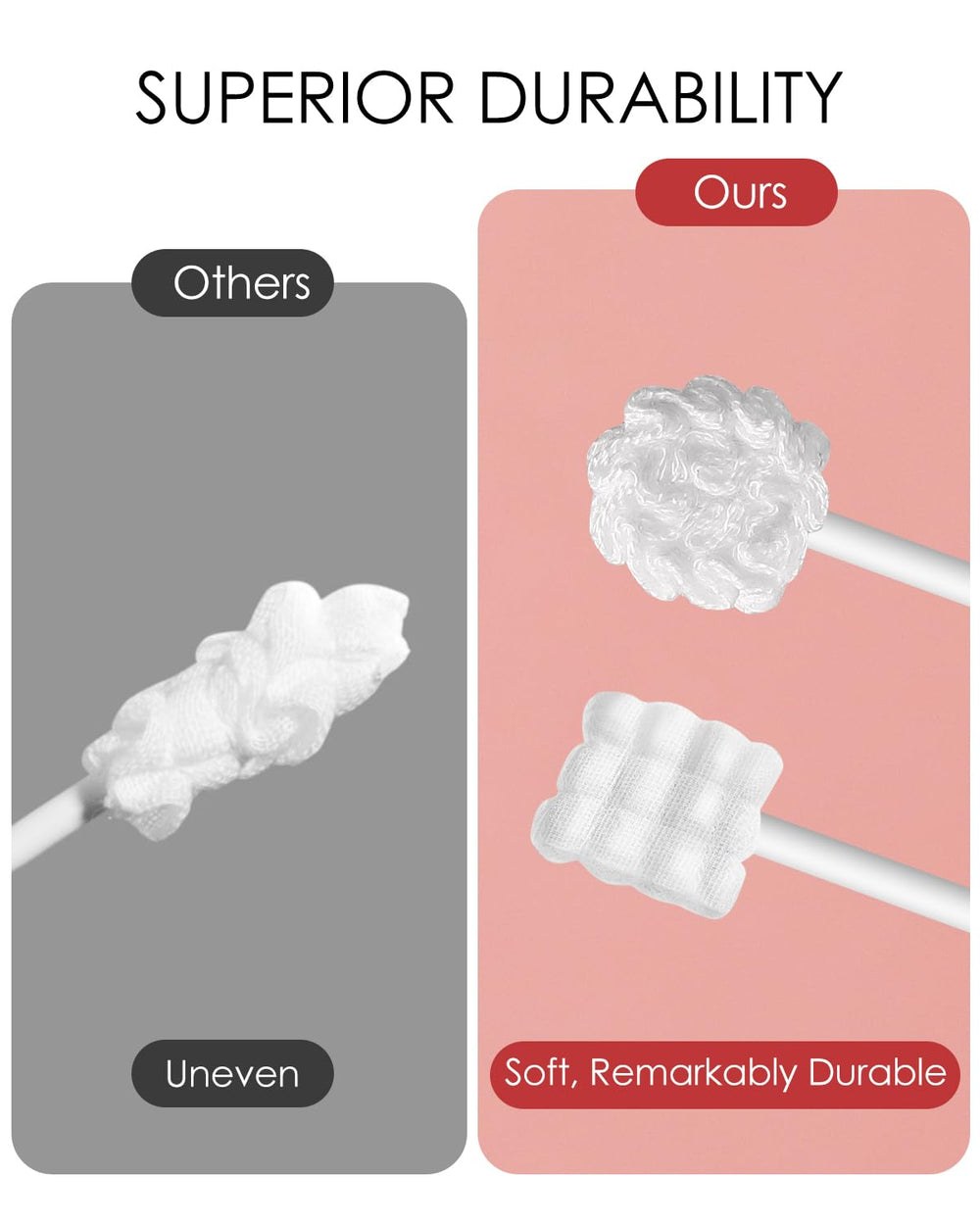 Double suture fastening design secures the cleaner