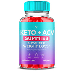 Decatela Keto ACV Gummies bottle with label showing convenient daily weight management support.