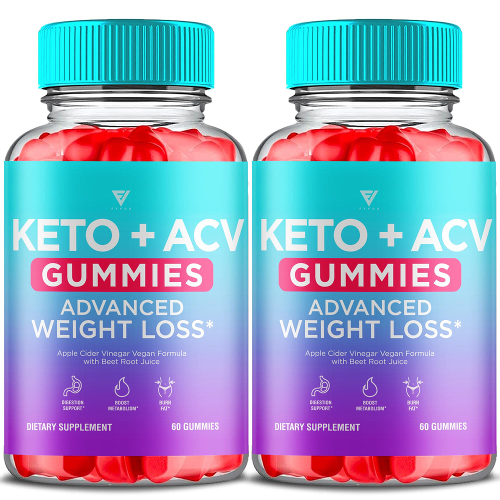 Decatela Keto ACV Gummies two-pack bottle front supports daily energy and appetite awareness
