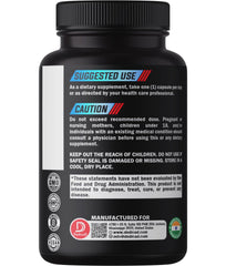 Front view of the DedicaD vegan capsules bottle