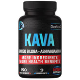 Dedicad 9in1 Kava Kava Capsules bottle with 150 vegan capsules and 5-month supply