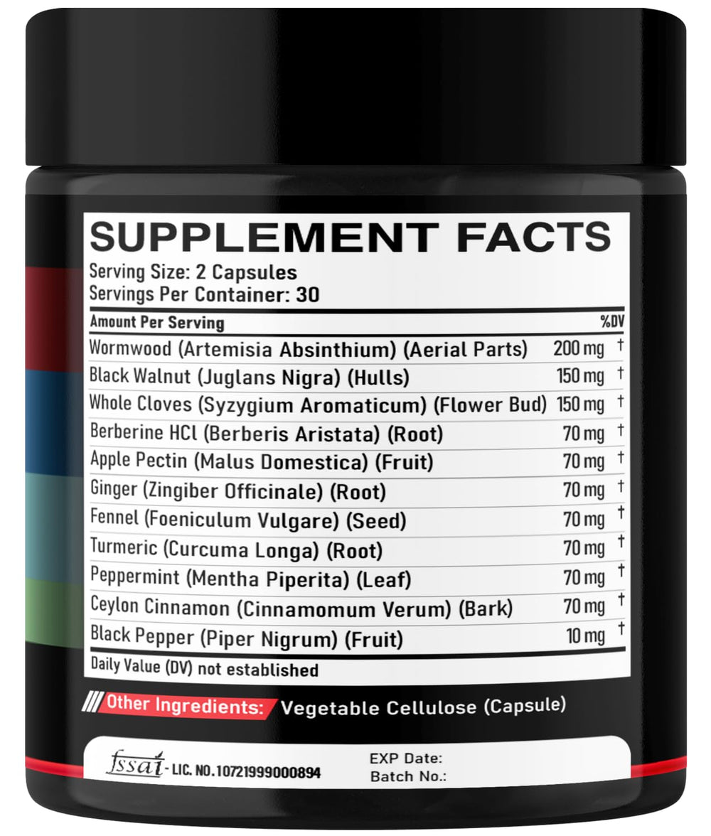 Third-party testing seal on DedicaD Wormwood Capsules