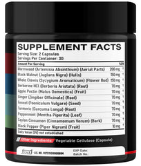 Third-party testing seal on DedicaD Wormwood Capsules