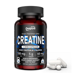 Deepure Creapure Creatine Capsules 3000mg per 4 capsules serving