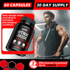 Deepure Nitric Oxide Booster vegan-clean image showcases plant-based, gluten-free formula