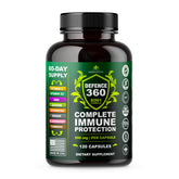Front label of Defence360 Immune Support 8-in-1 bottle