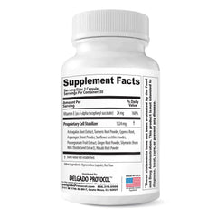 The Delgado Protocol for Health Liv D-Tox capsules with turmeric root suggest antioxidant support.