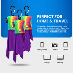 Safe-for-delicate-screens microfiber cloth cleaning phones and devices