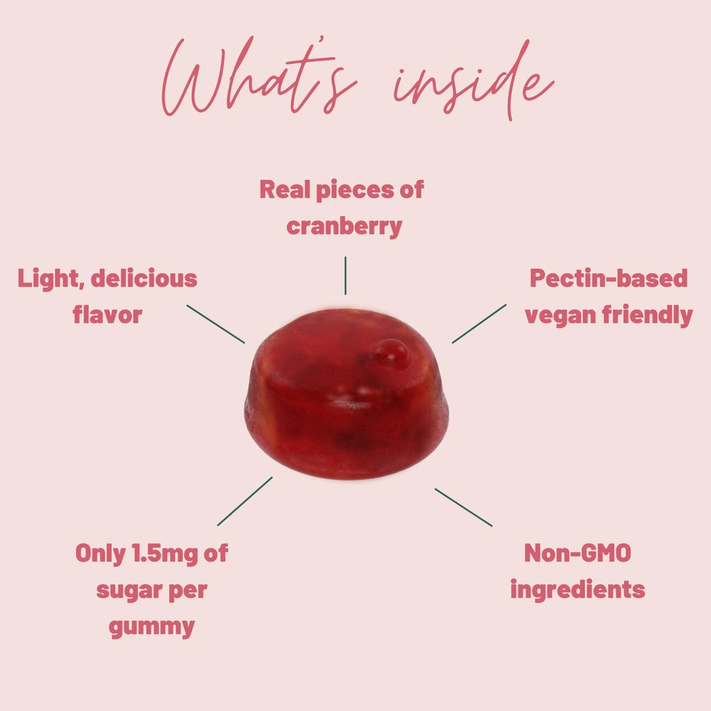 Delicious cranberry gummy flavor appealing to both adults and children