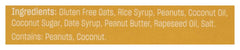 Ingredients for Deliciously Ella Peanut Butter Oat Bar 4-count, 1.76 oz