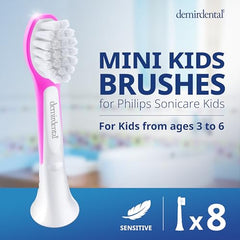 Close-up of Magenta Demirdental mini head for Philips Sonicare