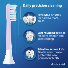 Soft bristles and rubberized head detail