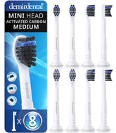 demirdental Active Charcoal Toothbrush Heads Mini/Medium for Philips Sonicare – White - image 1