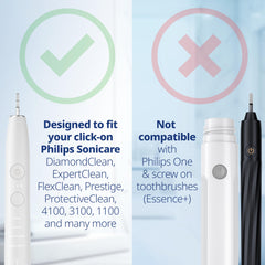 Compatible with Philips Sonicare DiamondClean, ProtectiveClean, ExpertClean models