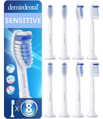 Demirdental Sensitive toothbrush heads for Philips Sonicare – white eight-pack