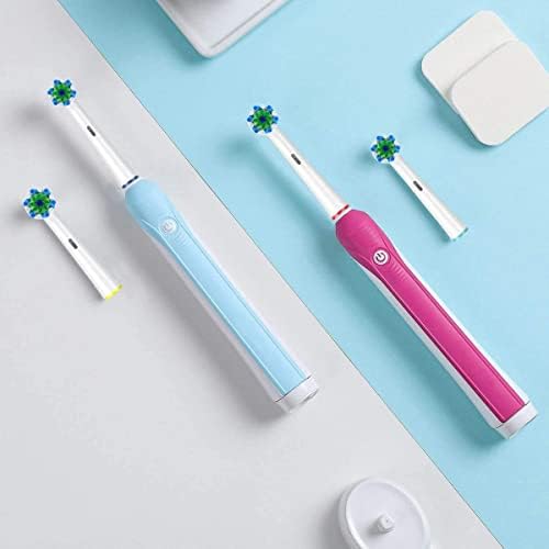 Denser bristles in the middle for better polishing on Oral-B cross heads.