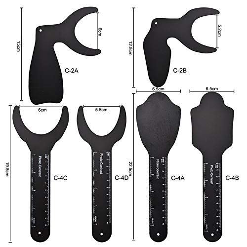 Contraster board C-2b on black background for dental photography