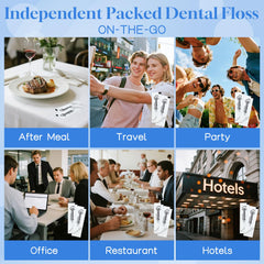 Disposable floss picks suitable for hotels, weddings, and guests