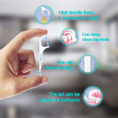 Close-up of premium floss threads used in the dispenser