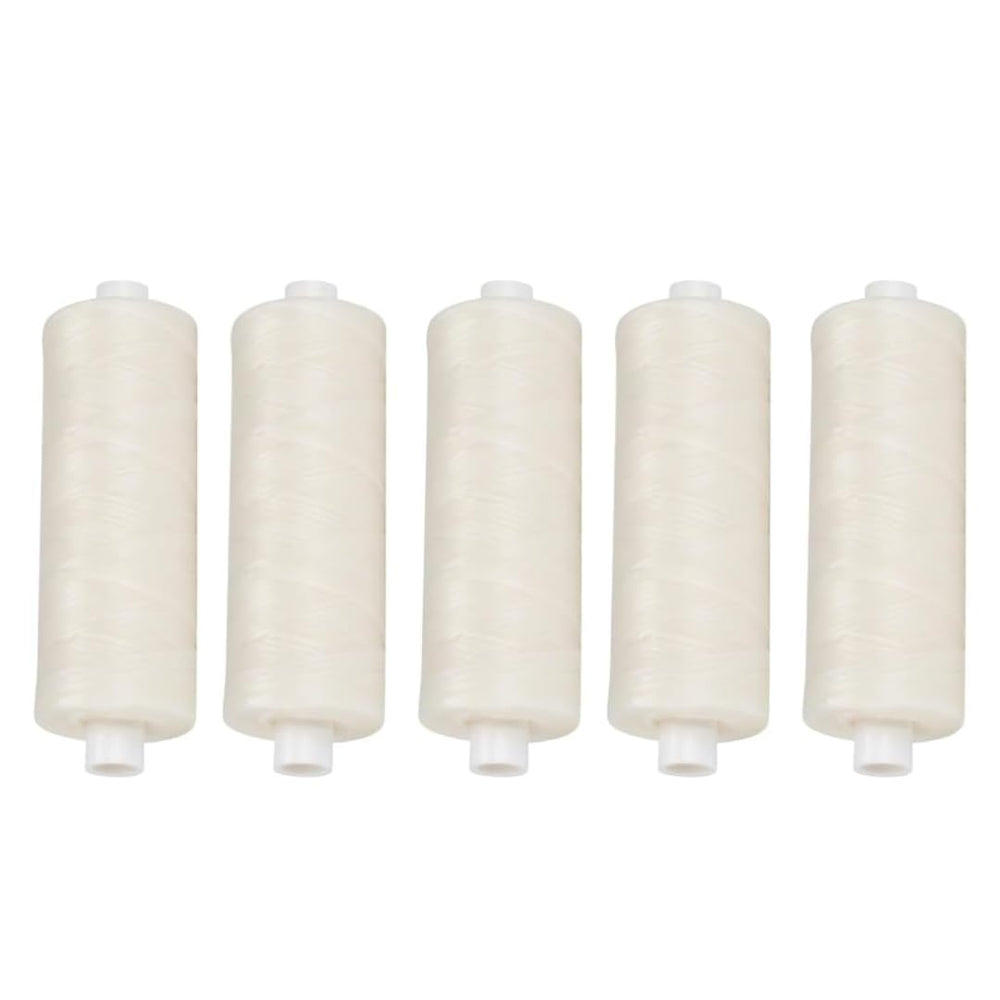 Mint waxed dental floss refill 200 yards in a green translucent dispenser, 5-pack front view