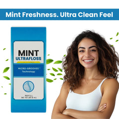 Glide-through dental floss between teeth 90 yards