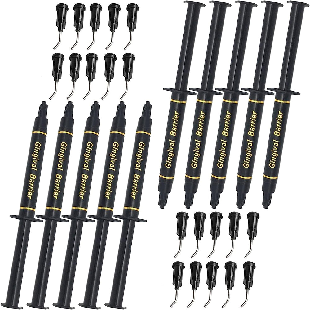 Gingival barrier gel 3ml tubes in a 10-pack kit with applicator tips