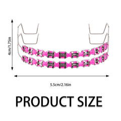 Braces demonstrated on an orthodontic dental mold for teaching