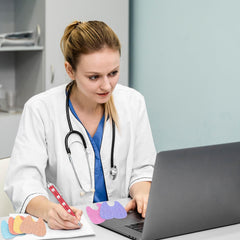 Dental office desk with gift sets on display