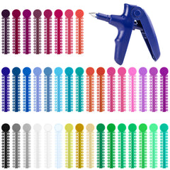 Blue dental orthodontic ligature gun with slip-proof handle