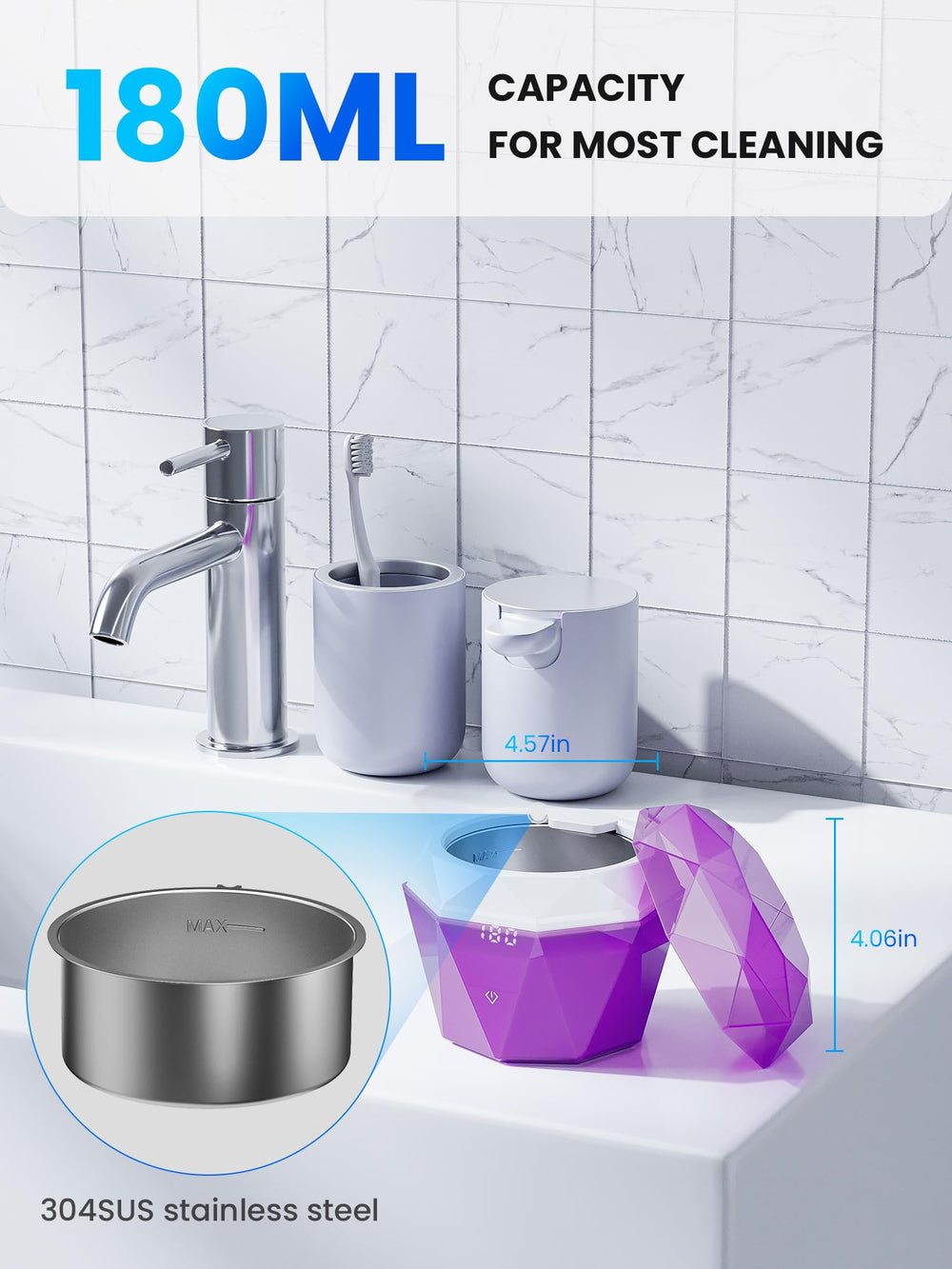 Cleaning pod suitable for Invisalign and mouthguards