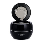 Front view of the black dental ultrasonic retainer cleaner