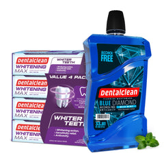 Dentalclean Alcohol-Free Mouthwash Blue Diamond Mint bottle 33.8 fl oz