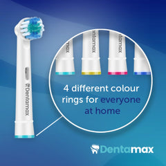 DENTAMAX brush heads with removable color-coded ring option
