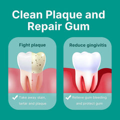 Graphic showing enamel repair with DentaViva toothpaste