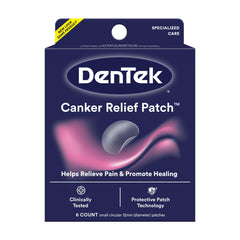 DenTek Canker Relief patches 6-count box front