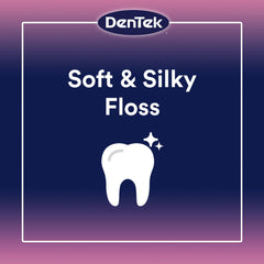 Display of DenTek Comfort Clean Sensitive Gums Floss Picks blue pack front