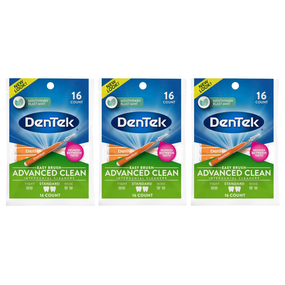 DenTek Easy Brush Interdental Cleaners standard fit 16-count pack 3