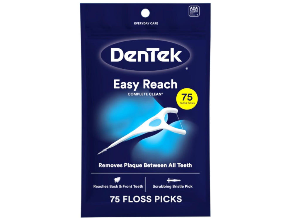 Close-up of Y-shaped floss pick designed for hard-to-reach areas