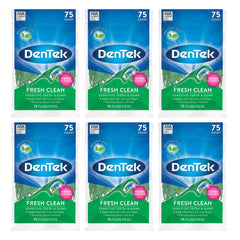 DenTek Fresh Clean Floss Picks box with six packs