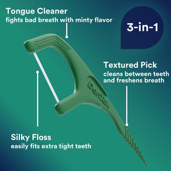 Tongue cleaner on the handle to fight bad breath