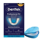 DenTek professional-fit dental guard on front and back teeth
