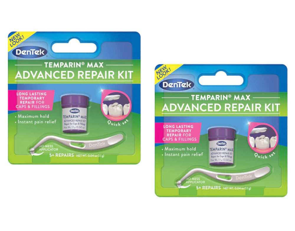DenTek Temparin Max Lost Filling and Loose Cap Repair Kit 2-Pack box