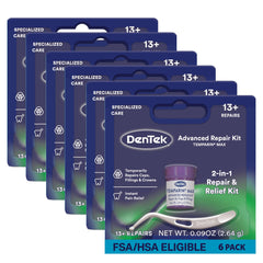 DenTek Temparin Max Repair Kit front packaging showing 6 kits